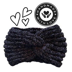 Beautiful Handmade Crochet Twist Headband – Black